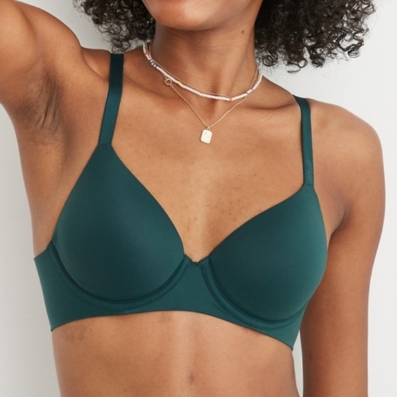 NWT Aerie SMOOTHEZ Full Coverage Lightly Lined Bra Green - Picture 1 of 10